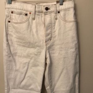 Madewell slim Demi boot size 25 white jeans